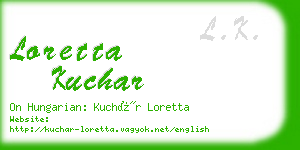 loretta kuchar business card